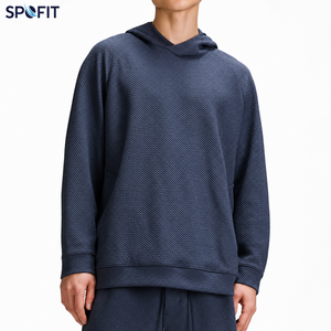 Sudaderas con Capucha para Hombre al por Mayor ODM/OEM, Talla Grande, con Logotipo Personalizado, Sudaderas Gruesas de Algodón de Doble Punto Texturizado - Product Image 1