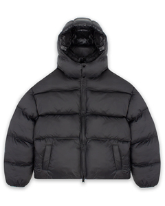 Men's Cream Puffer <b>Jacket</b> Stand Collar Zipper Closure Windproof Winter Casual Short Loose Fit Polyester Wadding Thick Outerwear - Product Image 5