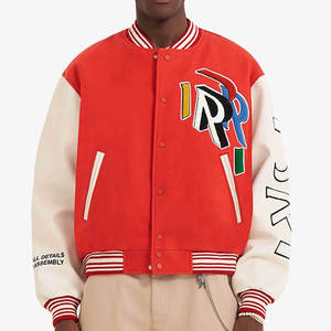Veste universitaire vintage personnalisée avec logo, style streetwear, veste de baseball, fabrication sous marque privée - Product Image 3