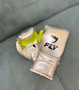 Fly Boxing <b>Gloves</b> Head Guard Groin Guard Genuine Leather Lace-Up Custom Logo Silver Yellow Lightweight Breathable Sparring Gear - Product Image 5