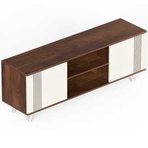 ชั้นวางทีวีไม้ Harmond Engineering ดีไซน์หรูหรา พร้อมชั้นวางหนังสือและของตกแต่ง ใช้เป็นชั้นวางกล่องรับสัญญาณ/ตู้วางทีวี - Product Image 3