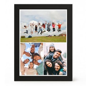 Marco de Fotos Rectangular Vertical Moderno de Madera Sólida Hecho a Mano con Impresión Digital a Todo Color para Exhibición en Pared/Mesa, Diseño Duradero - Product Image 1