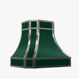 Hotte murale en acier inoxydable de type cloche, finition verte, très demandée, pour usage domestique, avec système de ventilation - Product Image 4
