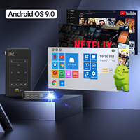 Proyector DLP Portátil 4K, Proyector Pico Android con 16 GB de Almacenamiento, 8 GB de RAM, Batería Integrada, Conexión de Múltiples Dispositivos para Educación en el Hogar
