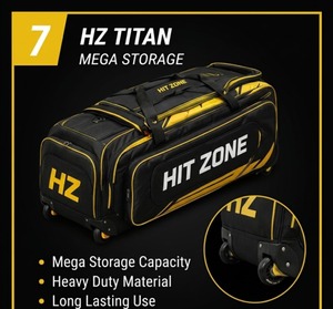 กระเป๋าอุปกรณ์คริกเก็ต HIT ZONE รุ่นน้ำหนักเบา 1000D กระเป๋าเป้สะพายหลังสำหรับกีฬาแบบมืออาชีพ ความจุขนาดใหญ่ ป้องกันการกระแทก พกพาสะดวก - Product Image 2
