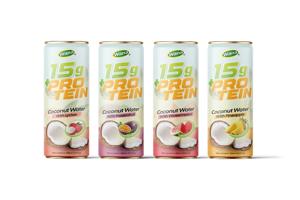 Private Label 15g <b>Protein</b> Lightweight Kale Juice Concentrate with Lychee Flavor Filtered 355ml Barrel OEM Beverage - Product Image 2