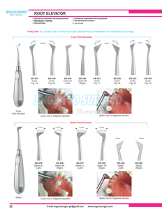 Reusable Manual <b>Dental</b> Root Elevator Set with Gold Finger Handle Steel <b>Surgical</b> <b>Instruments</b> Reusable Extractive <b>Instruments</b> - Product Image 5