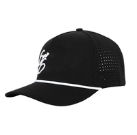 Casquette de golf personnalisée imperméable en gros, coupe laser, ventilation, ajustement réglable, légère, unisexe, pour hommes et femmes, en maille