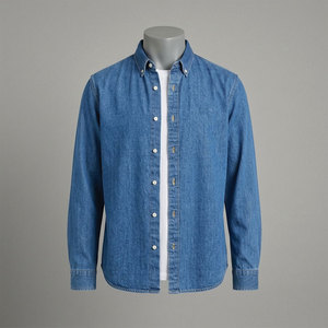 Chemise boutonnée en velours pour homme, manches longues, coupe classique, à carreaux, grande taille, décontractée, printemps, en coton tricoté, style urbain - Product Image 2
