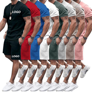 Conjunto Deportivo para Hombre al por Mayor, Traje Deportivo de Marca Privada, Traje Deportivo de Corte Regular, Conjunto Personalizado de Camiseta y Pantalones Cortos para Hombre - Product Image 1