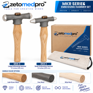 Marteaux à embosser grands et petits ZM-J-455-456, outils de gravure en bois et en acier de 10 pouces pour la fabrication de bijoux DIY ZETOMEDPRO - Product Image 6
