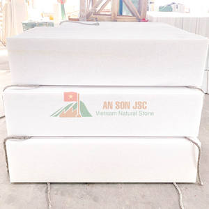 Dalles de marbre blanc pur du Vietnam pour marches d'escalier de luxe, carreaux de pierre naturelle polie, haute qualité, prix de gros - Product Image 2