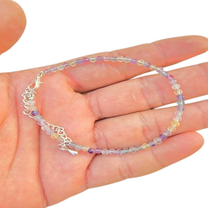 Super Quality AAA-Grade Carved Natural Crystal <b>Bracelet</b> with Fluorite Elastic Beads Gemstone Crafts - Product Image 2