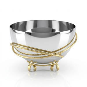 Moderno Tazón para Servir de Acero Inoxidable con Base de Rama Dorada, Tazón Decorativo de Lujo para Frutas y Ensaladas para el Hogar, Hotel, Restaurante, Vajilla - Product Image 2