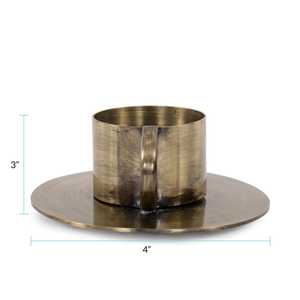 Jaffsexports Porte-bougie en aluminium sur pied avec poignée, résistant à la chaleur, fait main, durable, pour activités religieuses et mariages - Product Image 4