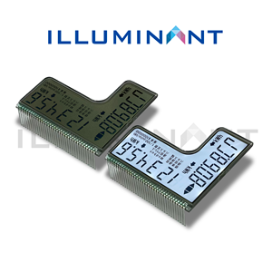 จอแสดงผล LCD แบบแบ่งส่วน TN บวก สำหรับมิเตอร์อุตสาหกรรม ออกแบบตามสั่ง ขนาด 47 x 40 มม. 12 ชั่วโมง 1/4 Duty Transflective -40~85C - Product Image 2