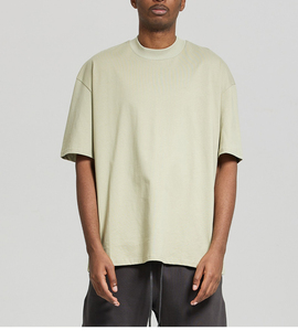 T-shirt Homme Oversize Épais en Coton Doux Coupe Décontractée Col Rond Vierge Streetwear pour Impression Personnalisée - Product Image 3
