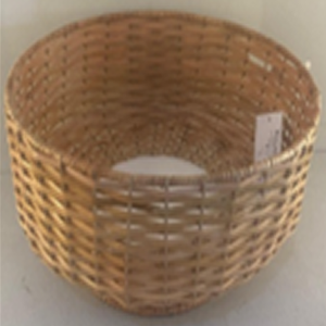 ตะกร้าเก็บของสานมือจากเหล็กธรรมชาติและหวายพร้อมโครงสร้างแข็งแรงสำหรับตกแต่งบ้านและจัดระเบียบ - Product Image 1