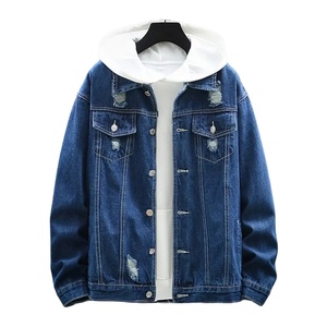 <b>Denim</b> <b>Coats</b> Jackets Men Turn Down Collar Full Sleeve Jacket Casual Regular Single Breasted Slim Fit Simple <b>Coat</b> Autumn Winter - Product Image 2