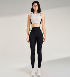 Ensemble de yoga 2026 pour femmes : haut court dos nu avec coussinets de poitrine et pantalon taille mi-haute élastique anti-rides - Product Image 2