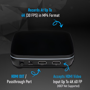 Boîtier de capture vidéo 4K HD 2.0 avec entrée HDMI, enregistrement USB/MicroSD, prise en charge 4K60, superposition audio, diffusion en direct et enregistrement - Product Image 4