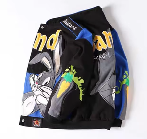 Vestes de course en sergé de coton brodé avec doublure en polyester, vestes de course haut de gamme pour les marques de vêtements, commandes directes d'usine - Product Image 2