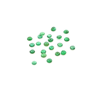 Esmeraldas naturales de Zambia calibradas en forma de cabujón, redondas de 2 mm, piedras preciosas de esmeralda sueltas naturales para la fabricación de joyas, listas para usar. - Product Image 4