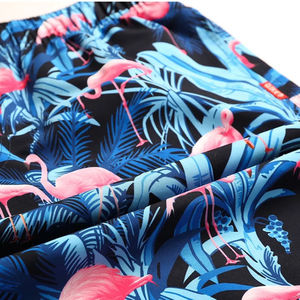 Short de bain pour homme à imprimé flamant rose, séchage rapide, taille élastique, short de plage décontracté - Product Image 3