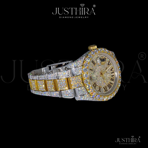 Reloj RLX Totalmente Cubierto de Diamantes Moissanite, Joyería Hiphop, Material de Plata 925, para Regalo de Compromiso, Boda o Aniversario - Product Image 3