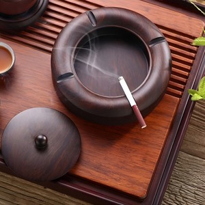 Contemporary Wooden <b>Ashtray</b> For Stylish Homes Featuring Sleek Lines And Polished Surface For Refined Smoking Areas - Product Image 3