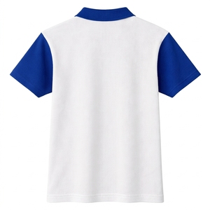 Polo en maille à manches courtes pour homme, de haute qualité, personnalisé, à blocs de couleur, rayé bleu et blanc, avec fermeture éclair, style décontracté, coupe classique - Product Image 5