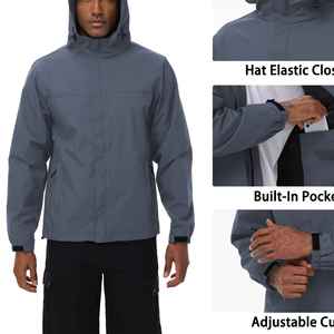 Chaleco sin mangas cortavientos con capucha para hombre, chaqueta softshell personalizada para viaje, running y actividades al aire libre, con diseño frontal personalizado. - Product Image 3