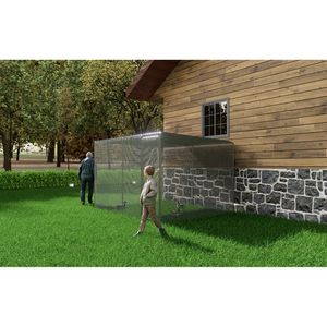 Recinto per Polli con Rete Verde 9.8x6.5x6.5FT per Cortile, Gabbia per Animali - Product Image 5