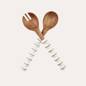 Venta caliente artesanías artísticas personalizadas conjunto de herramientas de ensalada de madera utensilios de servicio populares incluye cuchillo de mantequilla - Product Image 3