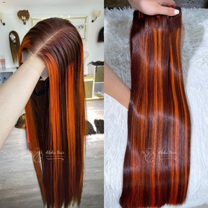 Vente en gros 360 pré-plumé pleine dentelle perruque de cheveux humains Remy lisse soyeux Top1 os droit extensions de cheveux vietnamiens pas cher prix - Product Image 1