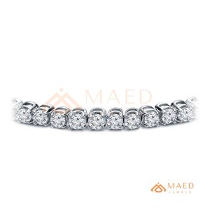 สร้อยข้อมือเทนนิสเงินแท้ 925 ประดับมอสซาไนต์ทรงมาร์คีส์ ปรินเซส และทรงมรกต ดีไซน์สำหรับผู้หญิง สไตล์เครื่องประดับเบเวอร์ลี่ฮิลส์ - Product Image 6