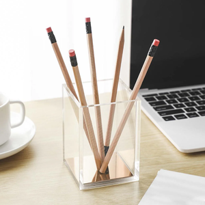 Clear Acrylic Pen Holder Storage Rack Marker Display Stand And Pencil Makeup <b>Brush</b> Organizer Acrylic Pen Holder - Product Image 1