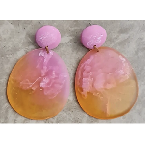Premium Quality <b>Resin</b> Layered Drop Earrings Effect Classic Lightweight for Party Wedding and Birthday Gifts Girls Best Price - Product Image 4