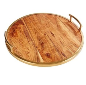 Bandeja de Madera Decorativa para Mesa de Comedor, Diseño Real, Acabado Esmaltado, para Pasta y Pizza, de Alta Calidad y Gran Venta - Product Image 5