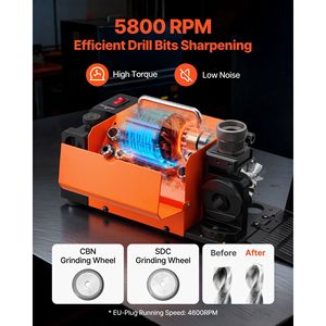 Afilador de Brocas de Alta Velocidad MR-13B+ de 5800 RPM, Ajustable de 3-15 mm, Ángulo de Alivio de Labios de 95-135 Grados - Product Image 2