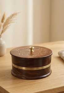 HeritageGrain <b>Enamel</b> <b>Bowl</b> Premium Artisan Wooden Printed Serving <b>Bowl</b> for Fruits, Salad, Snacks, Desserts & Tabletop Décor - Product Image 5