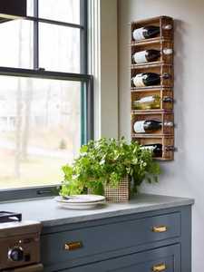 Porte-vin mural en bois pour 12 bouteilles, design moderne et minimaliste - Product Image 3