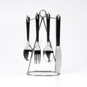 Support de rangement multifonctionnel autoportant en acier inoxydable de qualité supérieure, personnalisable, pour couteaux et cuillères de cuisine - Product Image 4