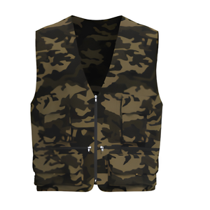 Gilet multi-poches léger et respirant en maille nylon et toile de coton avec fermetures éclair pour voyage, pêche, travail, photographie et transport de marchandises - Product Image 3