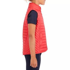 Women Sleeveless <b>Padded</b> <b>Hooded</b> Equestrian Pants <b>with</b> Zipper and Side Pockets Beige Color Polyester/Nylon Material <b>Gilet</b> - Product Image 2