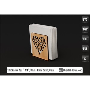 Soporte para caja de pañuelos de madera con diseño de corte láser, soporte decorativo moderno independiente para uso en mesa del hogar - Product Image 3
