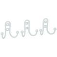Set di ganci in metallo bianco da 3 pezzi con gancio a doppia parete con Hardware di montaggio 10 libbre ciascuno per appendiabiti da casa - Product Image 2