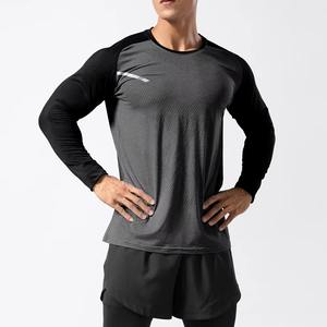 Camiseta Deportiva de Punto para Correr al Aire Libre en Otoño e Invierno, 200 Gramos, Secado Rápido, Manga Corta, Cuello Redondo, Traje de Entrenamiento, Diseño Sólido - Product Image 2