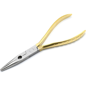 Alicates de pesca de punta larga con anillo dividido para pesca con mosca, de acero alemán dorado, instrumentos duraderos de aluminio para actividades al aire libre - Product Image 4