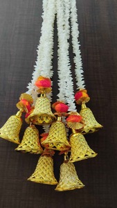 Sculpture murale artificielle en feuilles de jasmin, décoration florale blanche suspendue pour mariages indiens, festivals, fêtes, maison, Pooja - Product Image 2